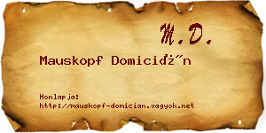 Mauskopf Domicián névjegykártya